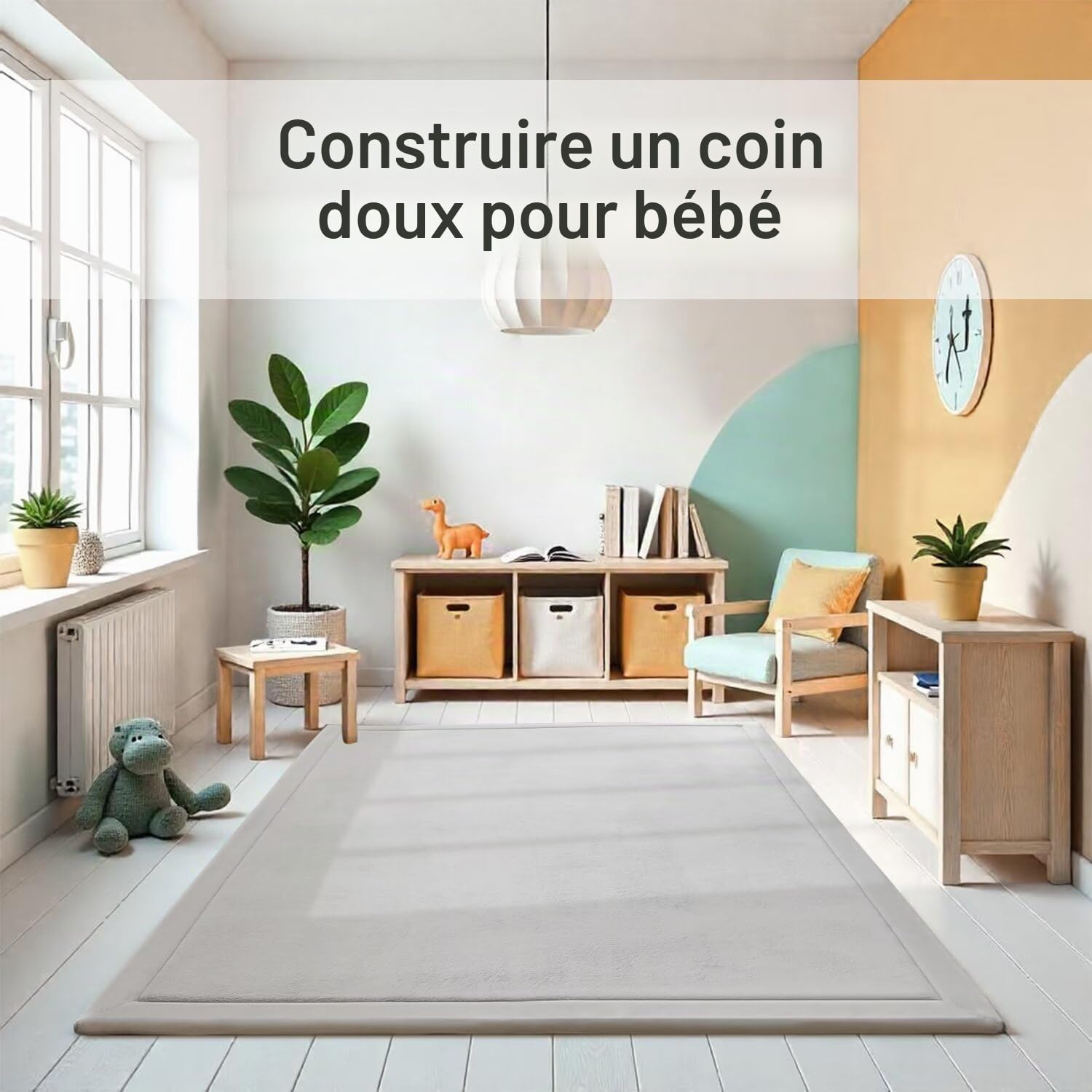 Tapis D’éveil pour Bébé, Tapis D’Enfant, Extra Épais, Antidérapant