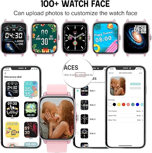 Miniatura 5 de Smart WatchFitness Watch with Blood Pressure Heart Rate Monitor 17 Bluetooth Phone WatchMakeAnswer Call with AI Voice Control IP67 Waterproof