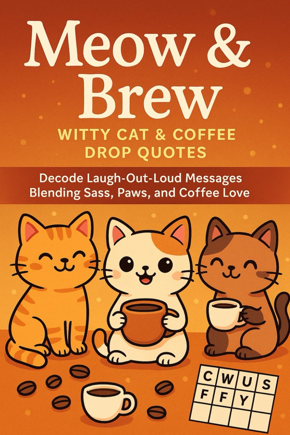 Meow & Brew – Witty Cat & Coffee Drop Quotes: Decode Laugh-Out-Loud Messages Blending Sass, Paws, and Coffee Love