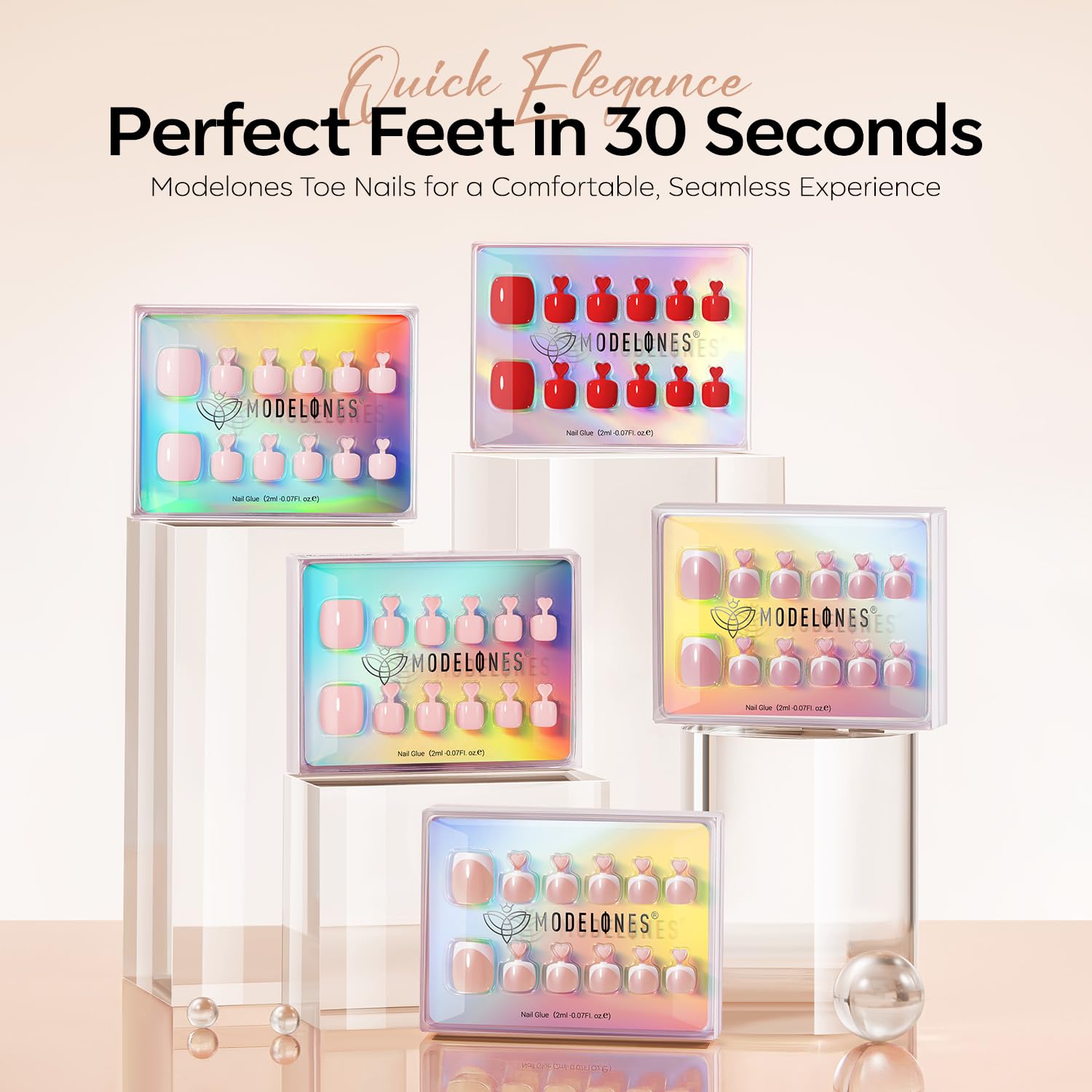 Modelones Press On Nails - Nude French Tips -8 Modelones Press On Nails - Nude French Tips -8
