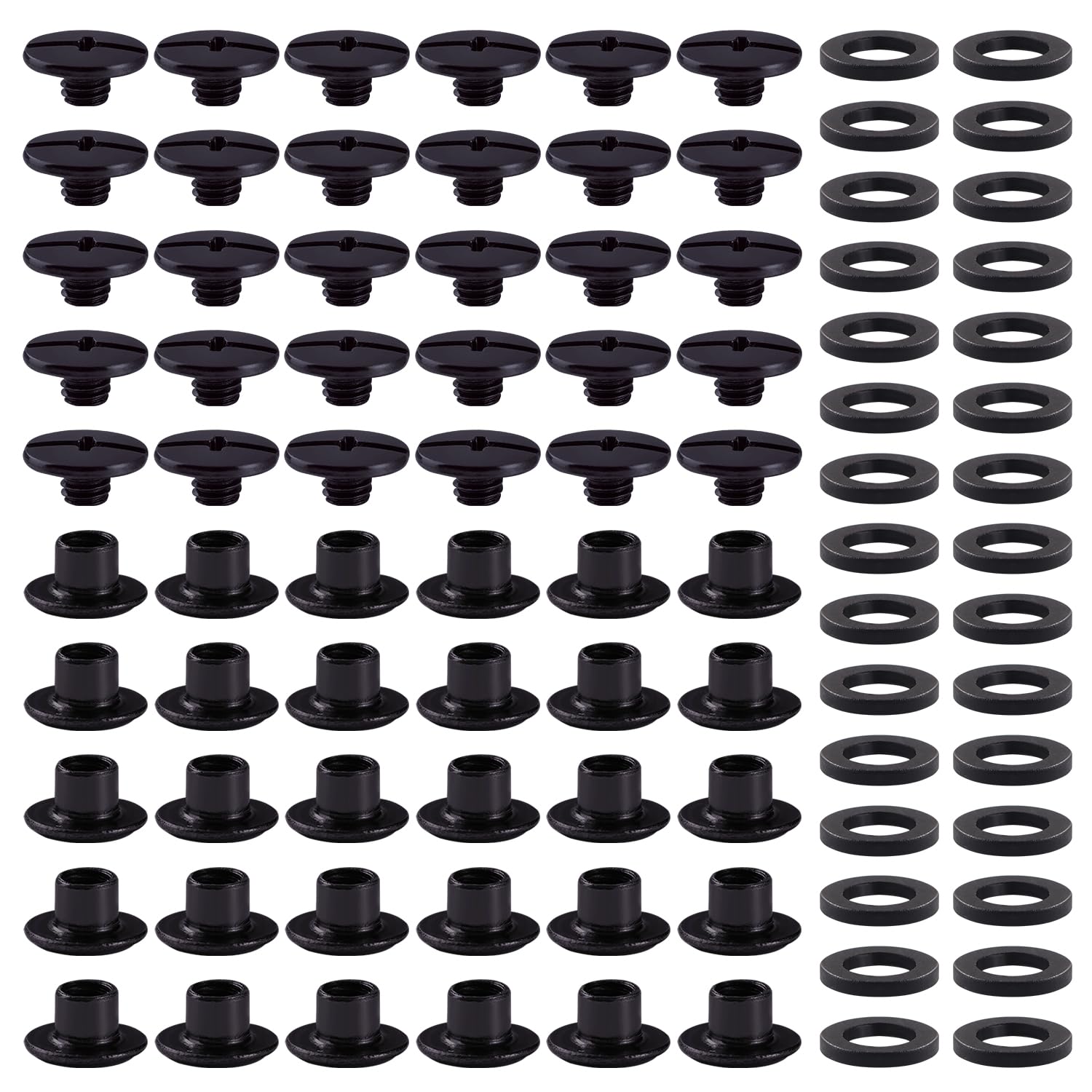 YIXISI 30 Set M5x4mm Chicago Binding Screws Kit, Book Binding Rivets, Leather Rivets, Binding Screws Posts