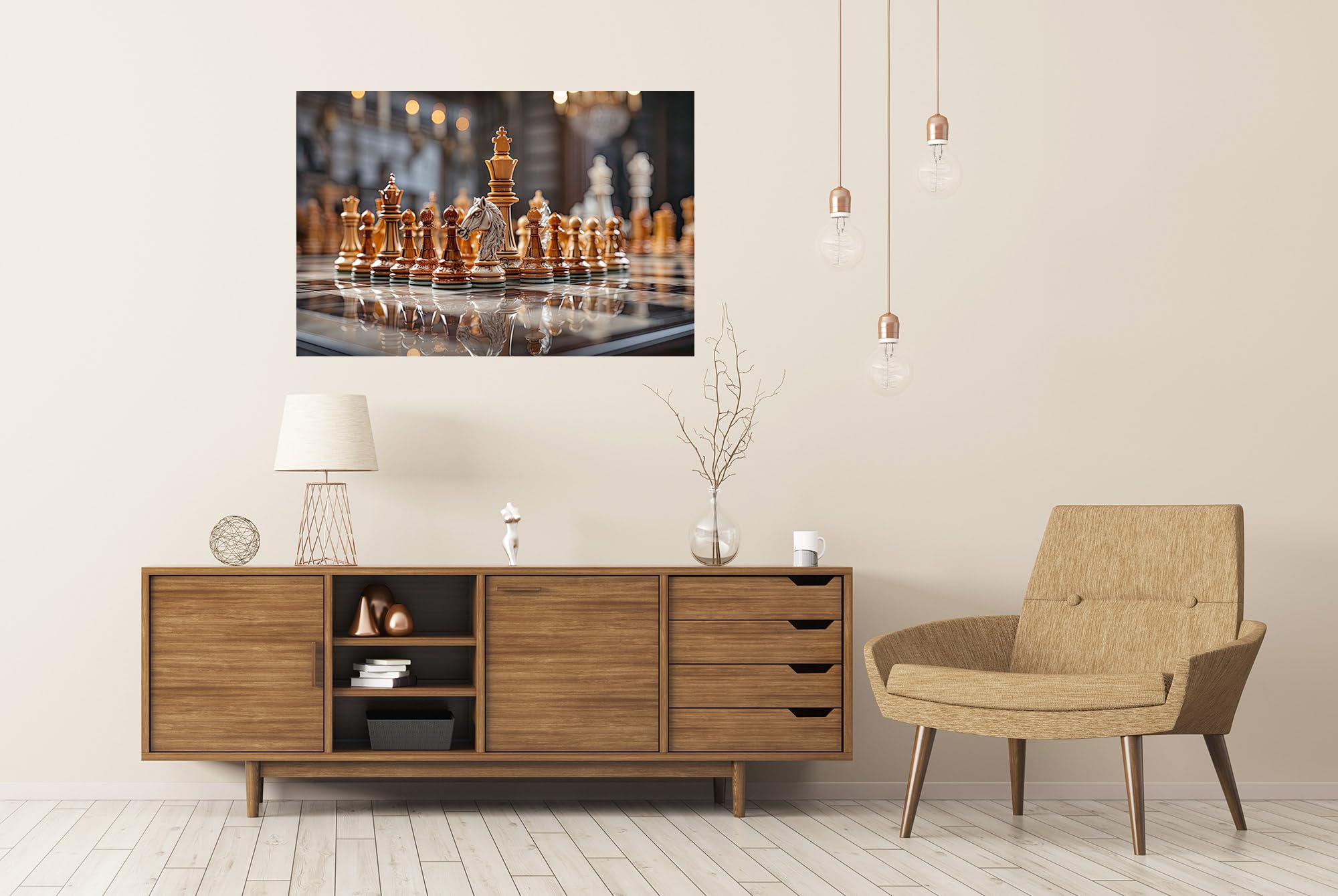 islandburner Prime XXL - Poster a forma di scacchiera, in elegante spazio, stampa fotografica