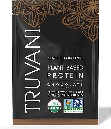 TRUVANI – Polvo de proteína a base de plantas – Proteína orgánica certificada USDA en polvo, vegano, sin OMG, sin gluten