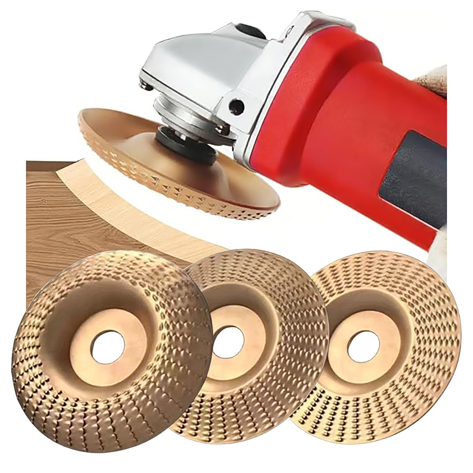 Set Dischi Intaglio Legno per Smerigliatrice Angolare 3pcs, Pro-grade Kit Per Incisione E Sgrossatura Ceppi Disco Sagomatura E Lavorazione Del Legno - Strumenti Lucidatura(1Set)