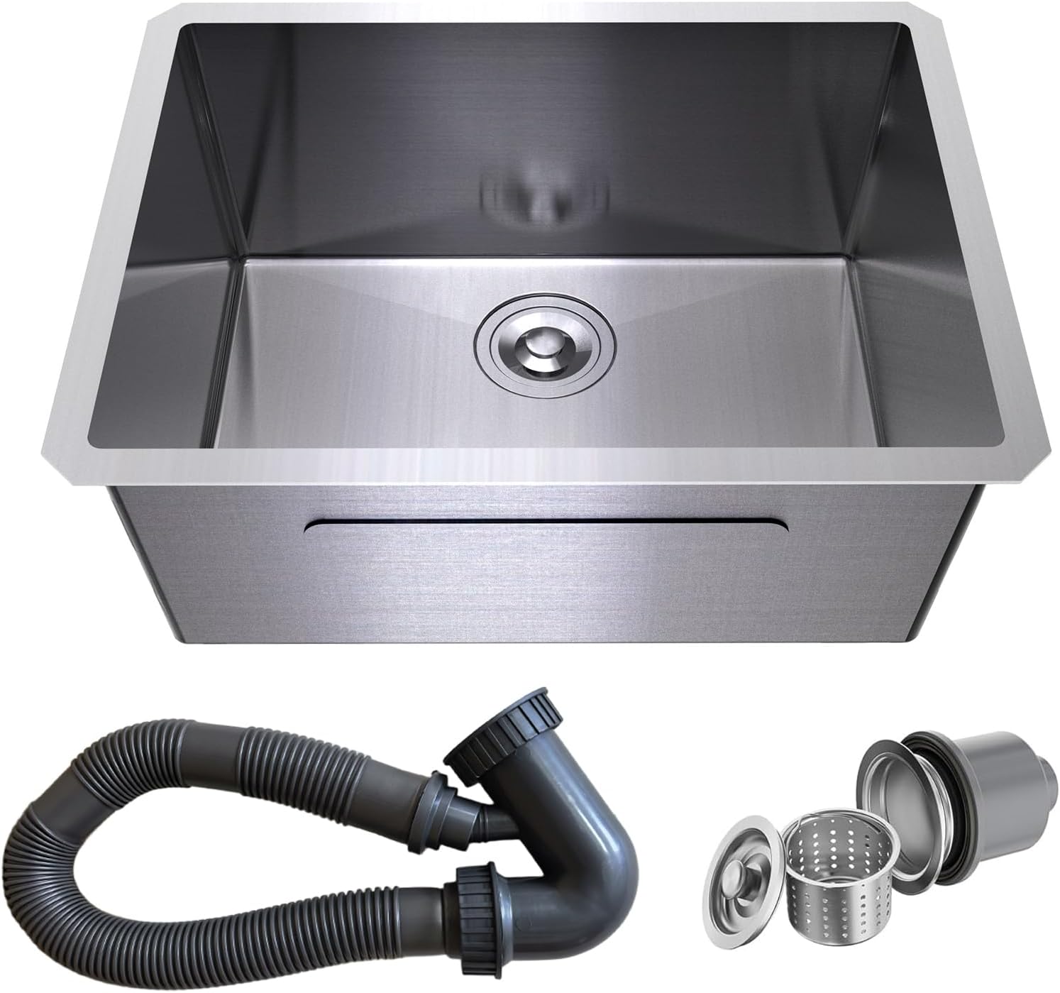Kitchen Sink 30x18 Inch Undermount Sink 304 Stainless Steel 16 Gauge Single Bowl 9" Deep Handmade Kitchen Sinks Set with Accessories
