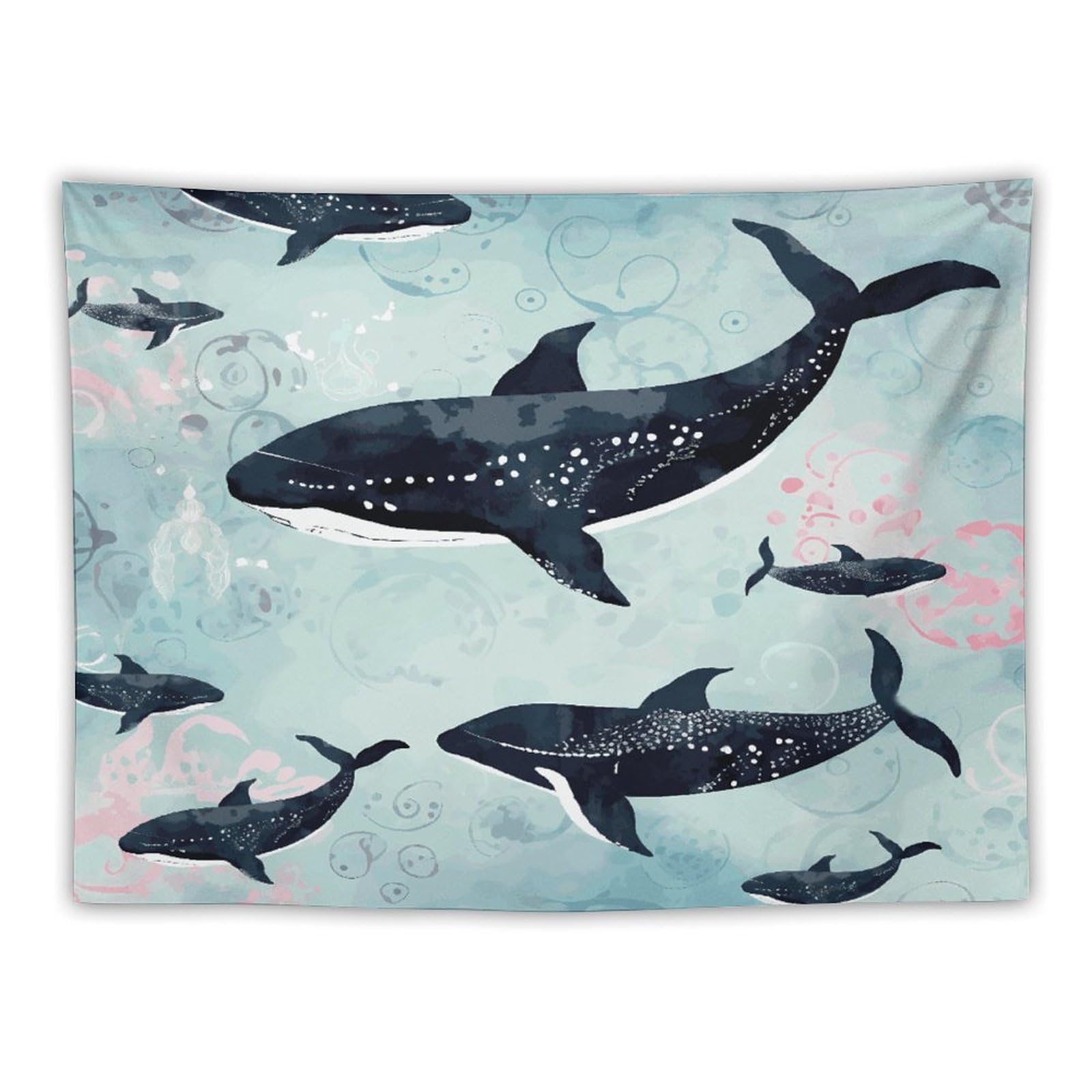 LDGSUPH Whale Tapestry Wall Hanging Decor Anti-fading Aesthetic Wall Tapestries Fashion Wall Blanket Decor Modern Wall Art Tapestry for Bedroom Home Decor 30"x40"