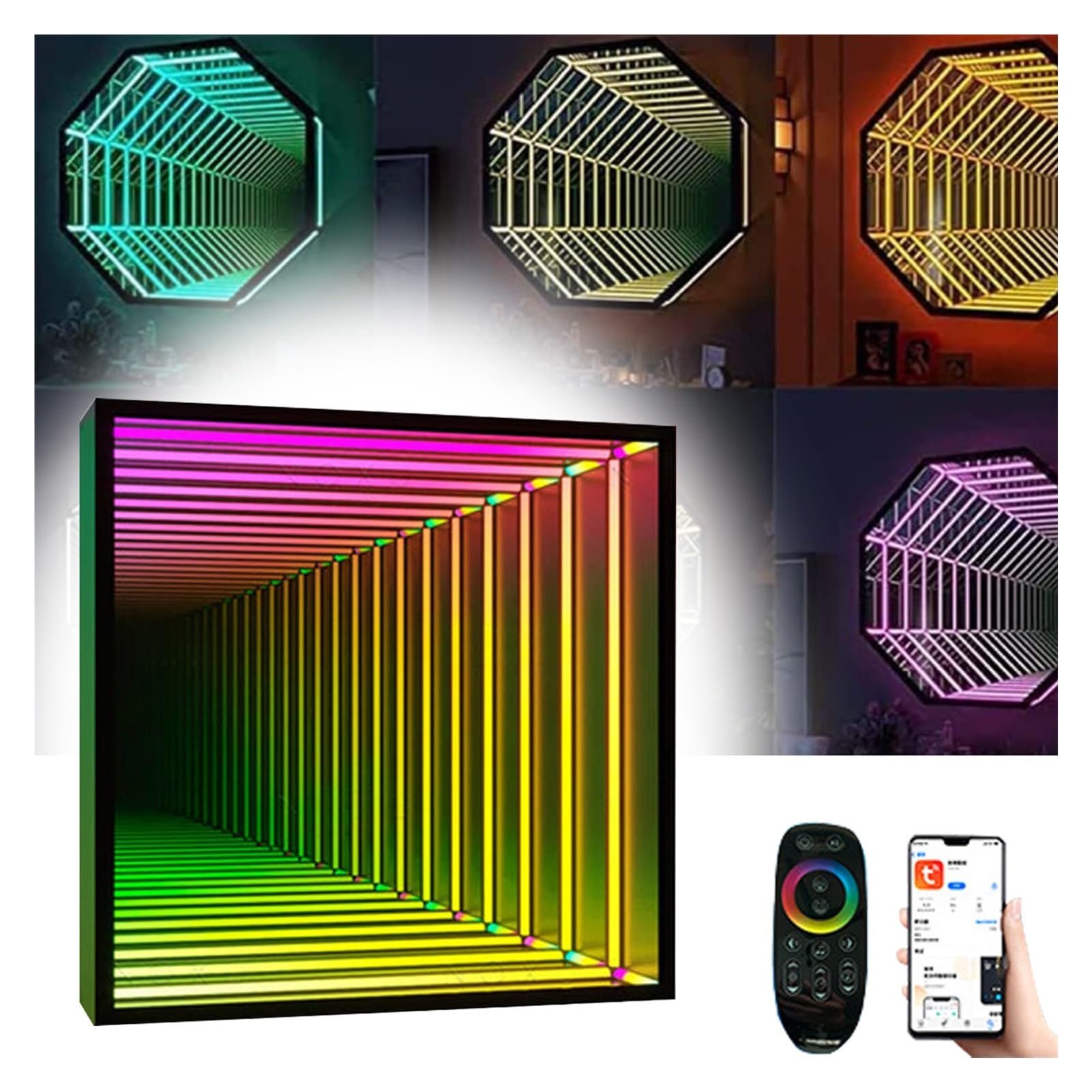 Amazon.co.jp : 3Dインフィニティミラーライト、リビングルーム用LED