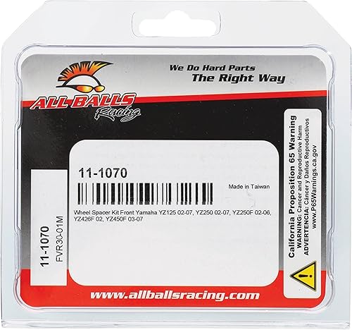 Miniatura 4 de All Balls Kit espaciador de rueda delantera Racing 11-1070 compatible con/repuesto para Yamaha YZ125 2002-2007, YZ250 2002-2007, YZ250F 2002-2006,