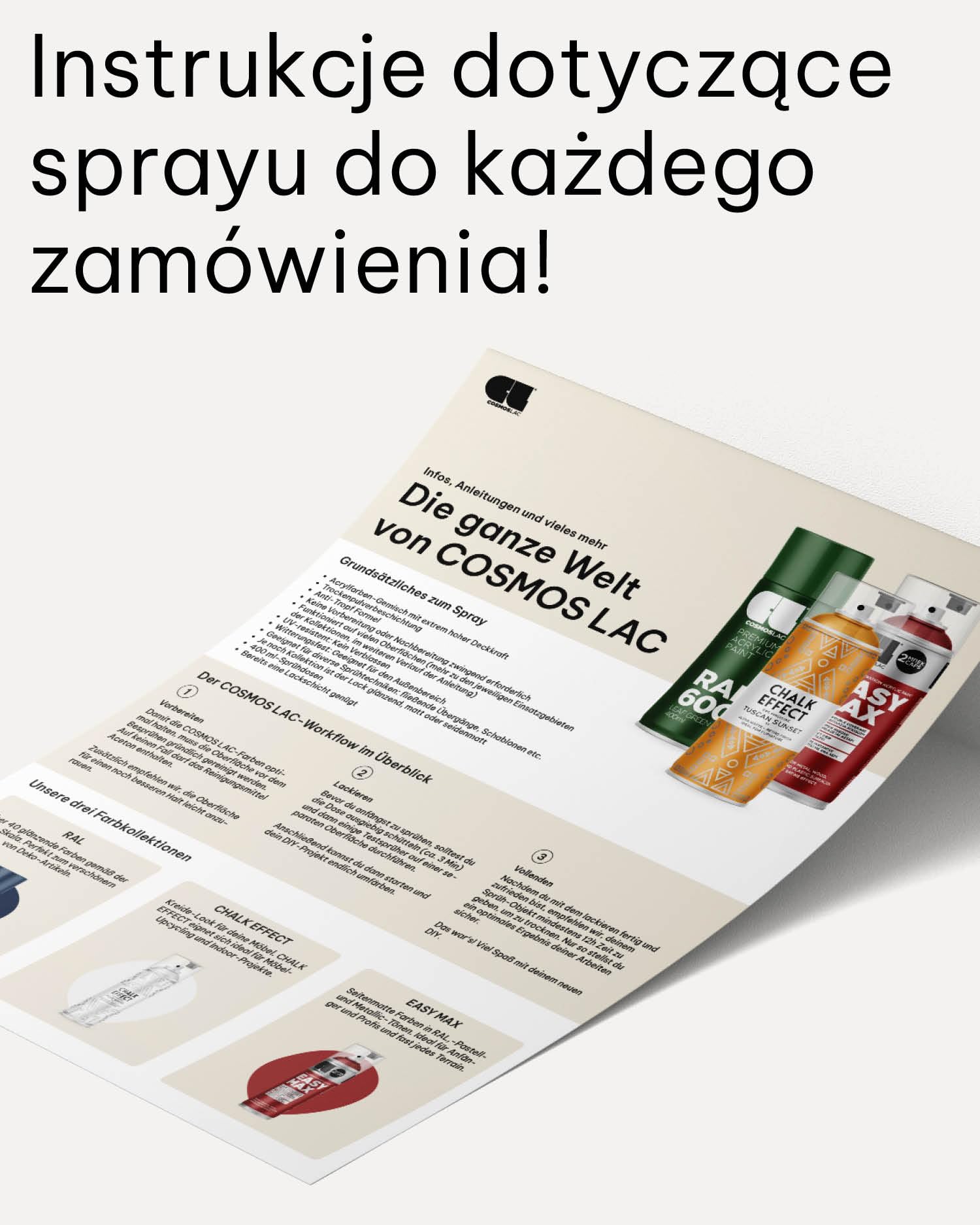Cosmos LAC lakier akrylowy w sprayu w wielu odcieniach RAL – puszka sprayu 400 ml idealnie nadaje się do majsterkowania, upcyklingu i innych prac lakierniczych (RAL 7021 - czarno-szary)