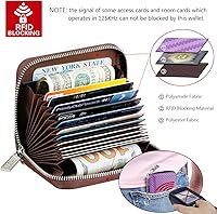 Vista 56 de FurArt - Cartera para tarjetas de crédito, soporte para tarjetas con cremallera para hombres y mujeres, bloqueo RFID, cartera con llavero