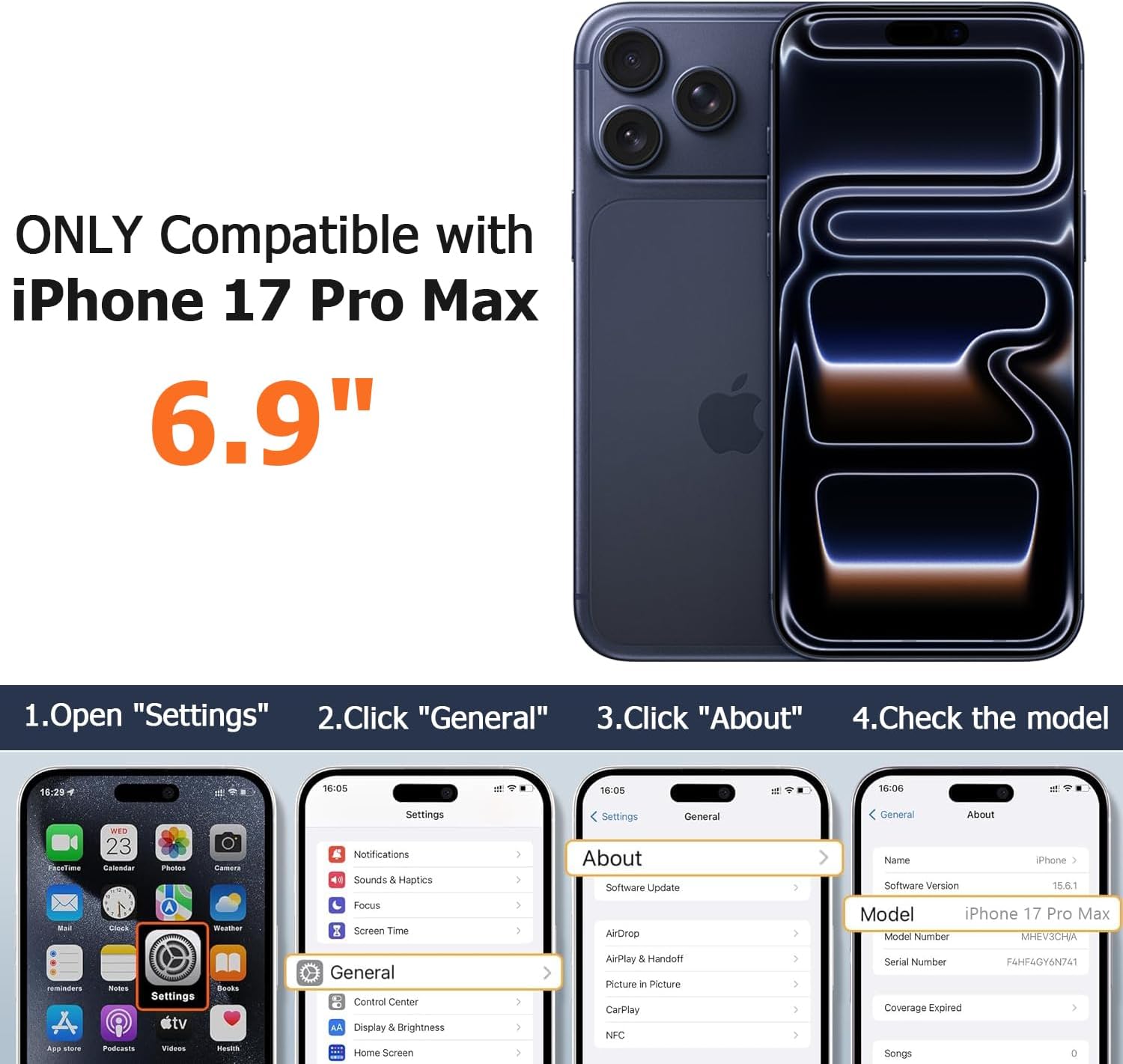 Designed for iPhone 17 Pro Max Case Rectangle, Works with Magnetic Wireless Charging, Full Lens Protection, Flexible TPU Electroplated Edge for Women Men Phone Case for iPhone 17 Pro Max White - Image 8