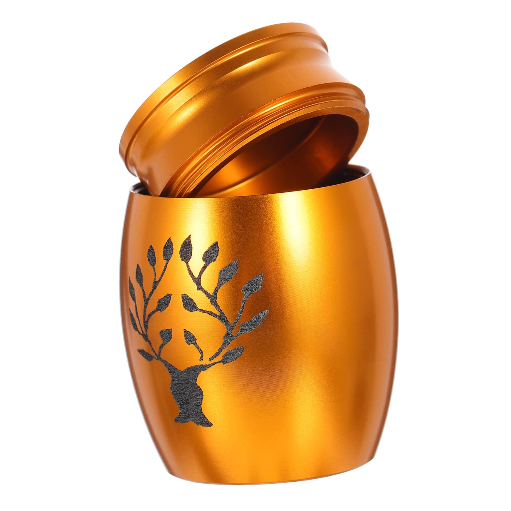 Yardwe Urn Memorials & Funerary Mini Ashes Container Mini Coffin Cat Ashes Holder Kitten Commemorative Casket Pet Ash Can Bone Ashes Casket Pet Cremation Stainless Steel Small Pet Hamster