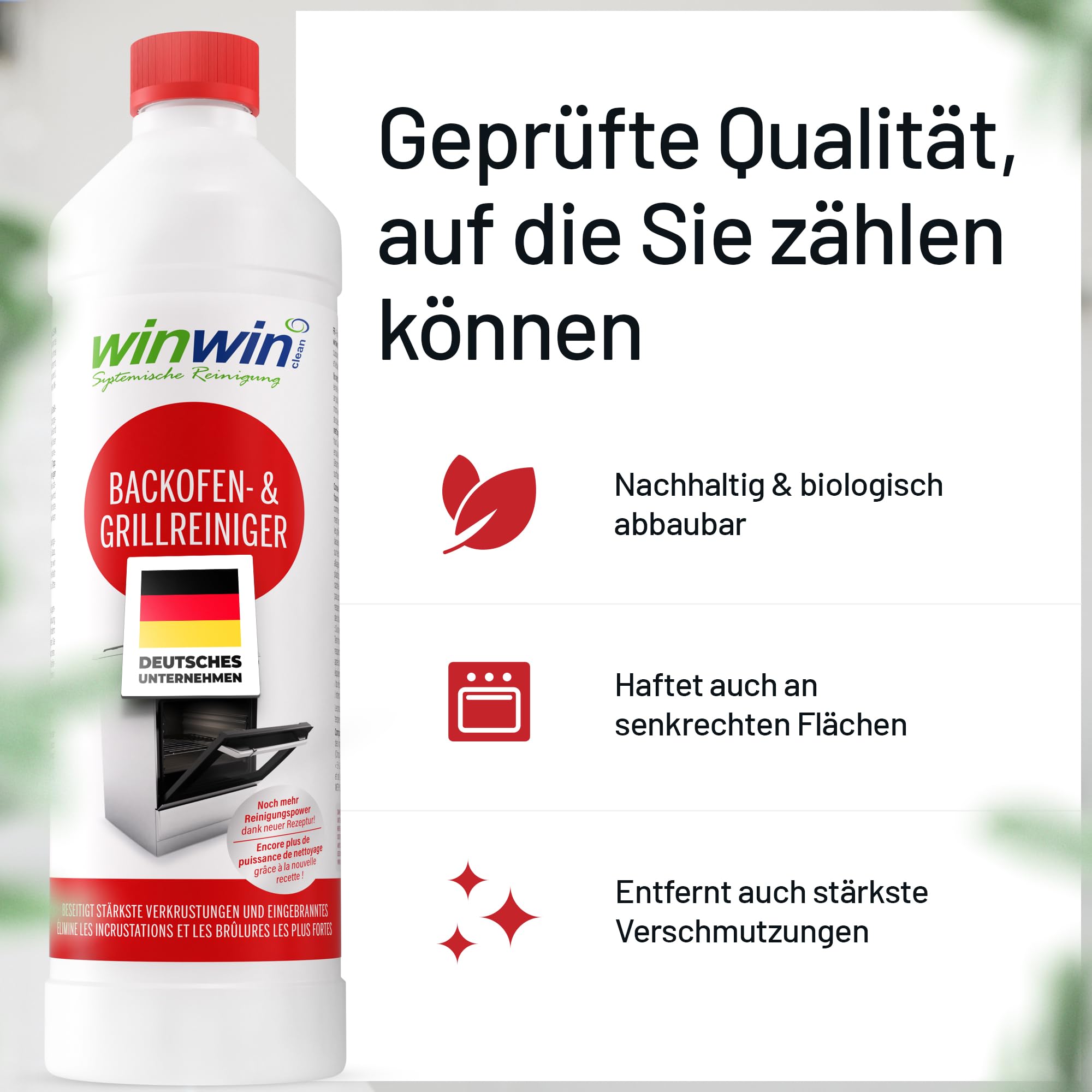 winwinCLEAN® Backofenreiniger & Grillreiniger I Starker Intensivreiniger