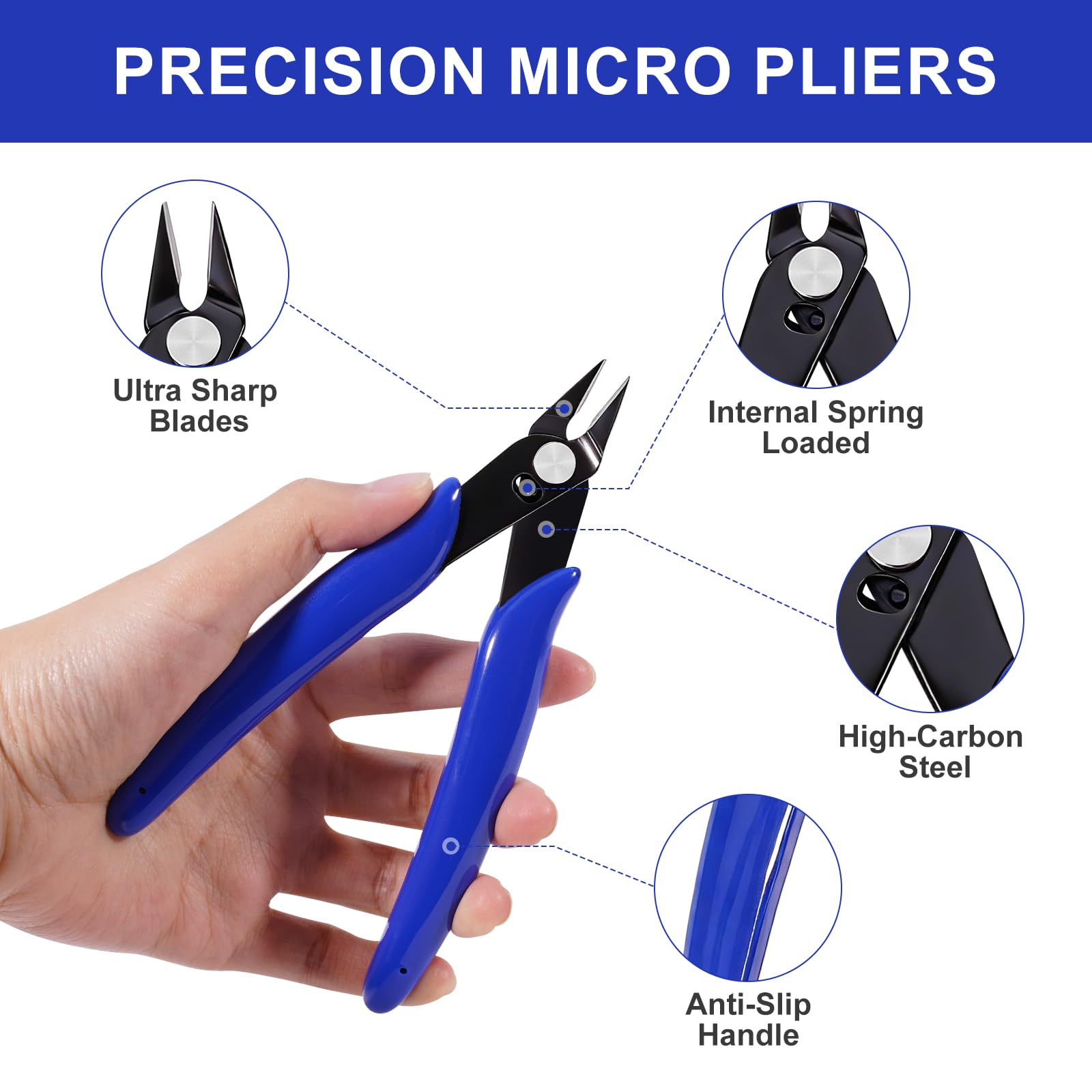 Aruizun Wire Cutters Set - 2 Pack Precision Cutters -3