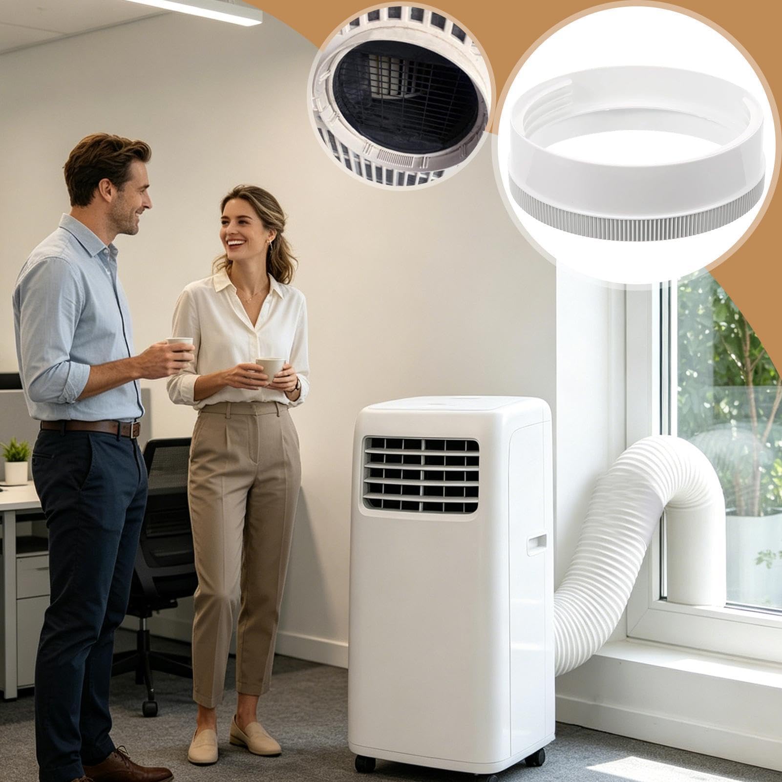 Adapter węża wydechowego do klimatyzatora, bezpieczne dopasowanie, szczelne uszczelnienie, złącze 5,1 cala do 14 cm do mieszkań, akademików i małych pomieszczeń