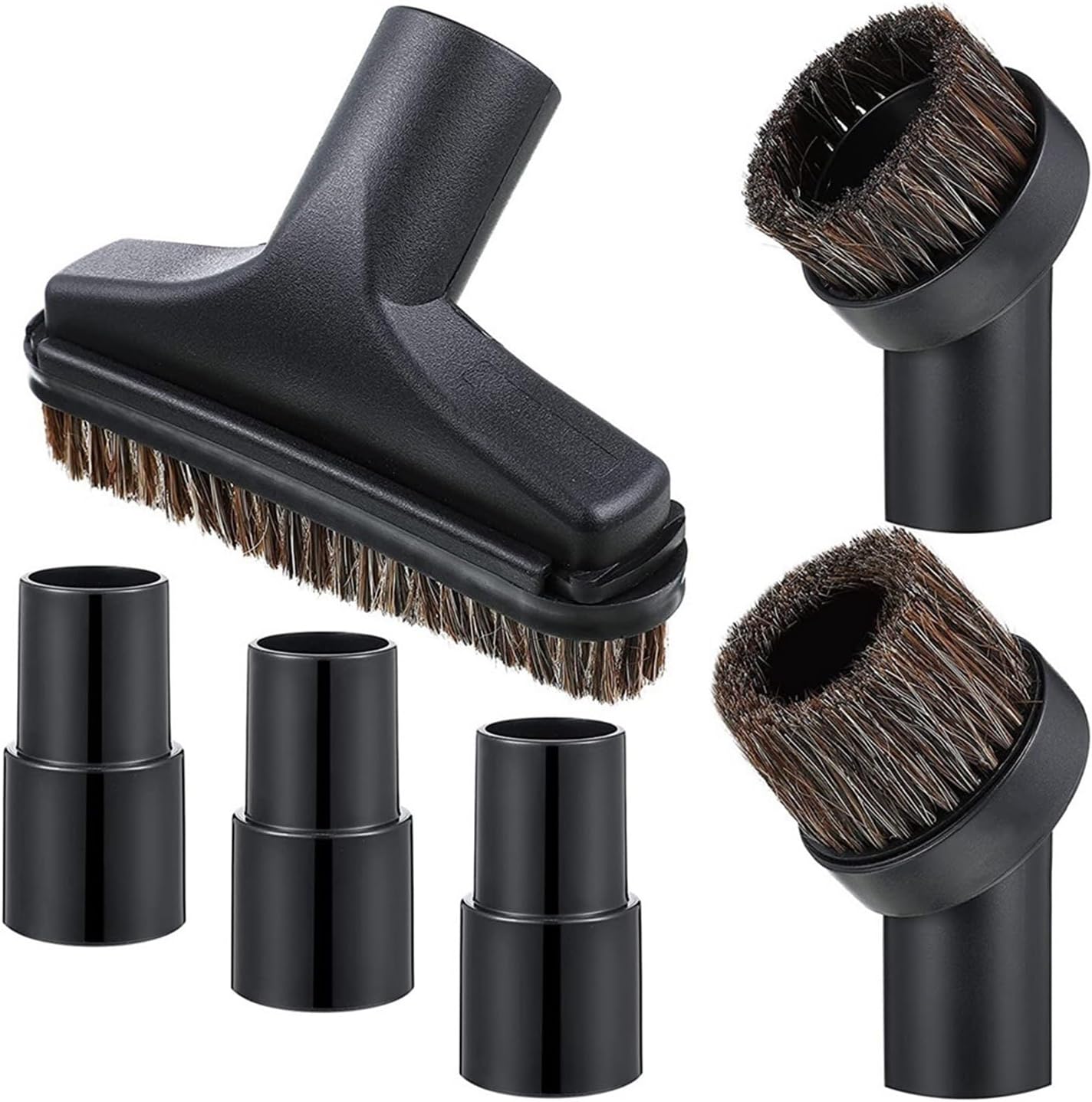 MeyeLo 6 Pieces 25MM and 36MM Vacuum Brush Round Brush, 5.9 Inch Vacuum Floor Brush 1.25 Cleaner Vacuum Attachment Brush Soft