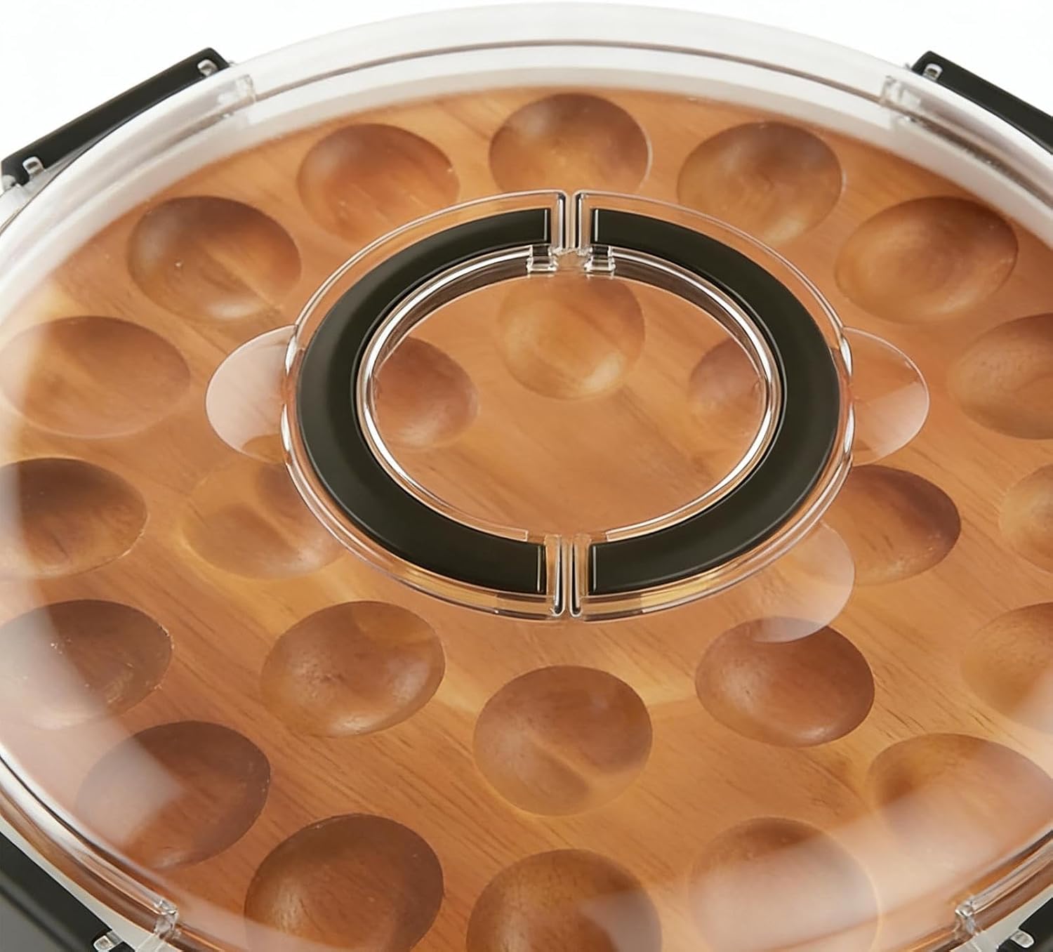 Deviled Egg Tray - 24-Slot Holder with Lid, Platter for Deviled Eggs | Spiced Egg Serving Platter for Party Home Kitchen Buffet Appetizer Countertop Table Catering Holiday Thanksgiving Easter Dinner