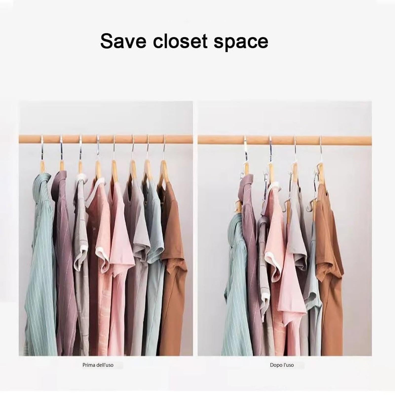 Platzsparende Kleiderverbinderhaken – 10 Stück stapelbare Kleiderbügelverlängerungen für effiziente Schrank-Nizierung und Maximierung des Platzes, ideal für Zuhause und Reisen