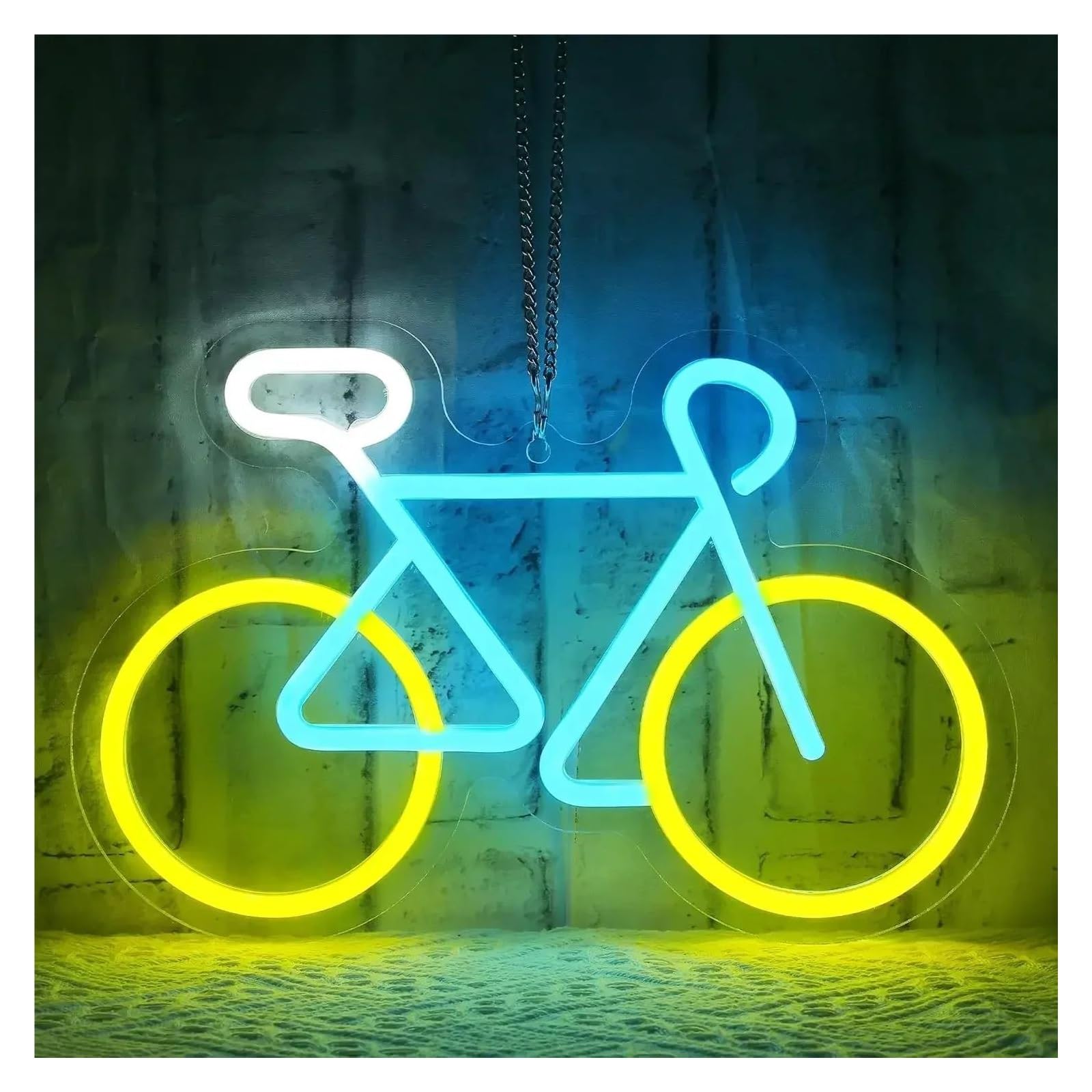 LEMST Sign Lamp Bike Neon Signs for Wall Decor, Bicyle Lights for Bedroom Living Office Game Room for Cycling Lover 30.7cmх20.4cm