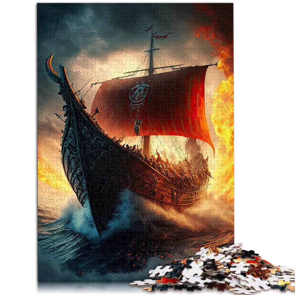 Puzzle da 2000 pezzi per adulti Nave pirata Giocattoli che creano dipendenza e sfidano l'intelligenza del cervello Regalo divertente 70x100cm