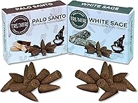 Vista 24 de TRUMIRI Conos de incienso de reflujo – Paquete combinado de 20 conos de incienso en cascada – 10 limoncillo + 10 eucaliptos – Conos de incienso