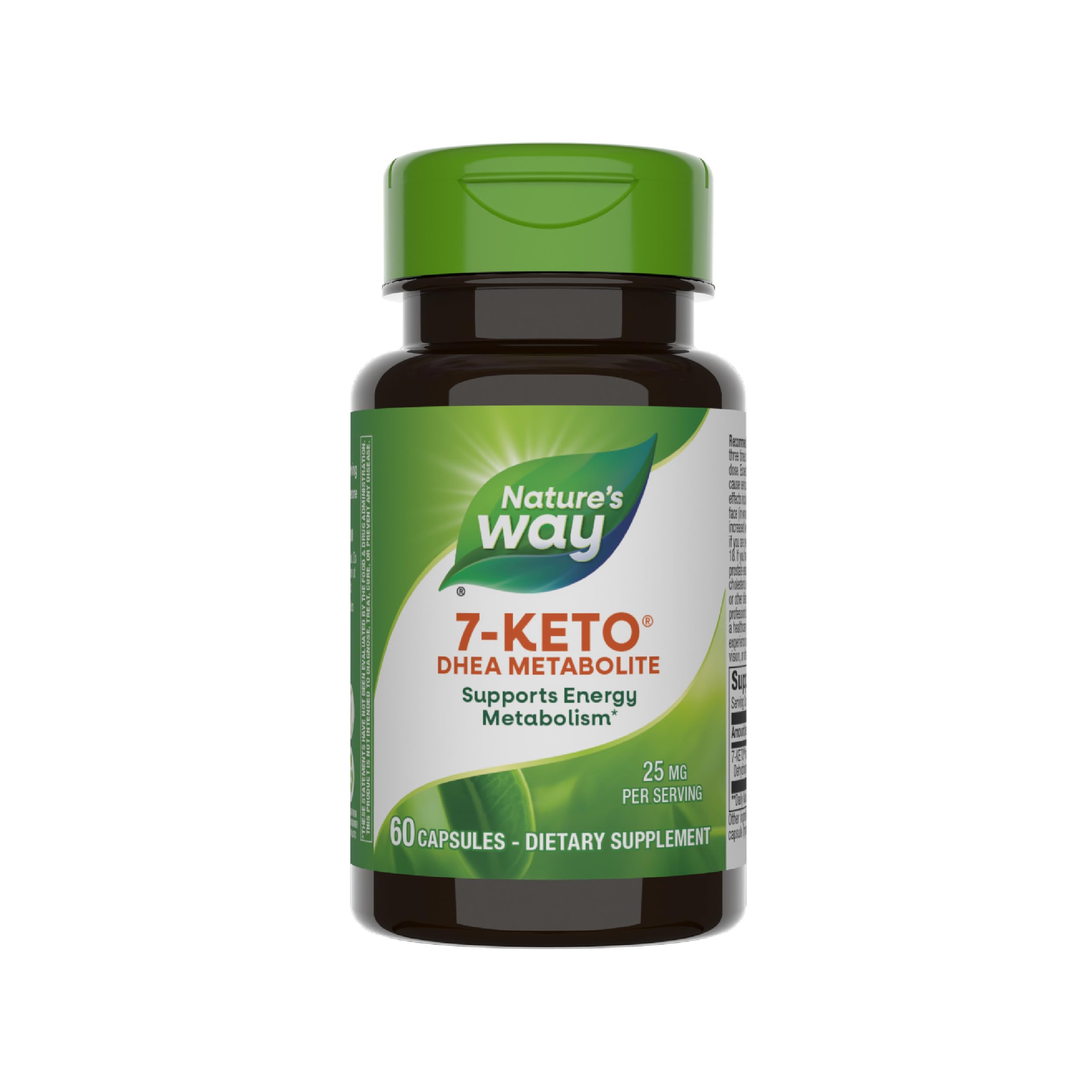 Nature's Way 7-KETO, DHEA Metabolite, Metabolism Support Supplement*, 25mg Potency Per Serving, 60 Capsules