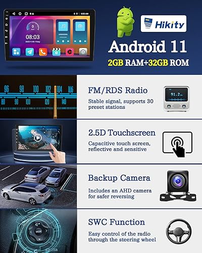 Miniatura 4 de 2G+32G for Hyundai Elantra 2014 2015 2016 Radio, 9 Inch Android 11 Car Stereo Wireless Apple CarPlay Android Auto Mirror Link GPS WiFi Bluetooth FM