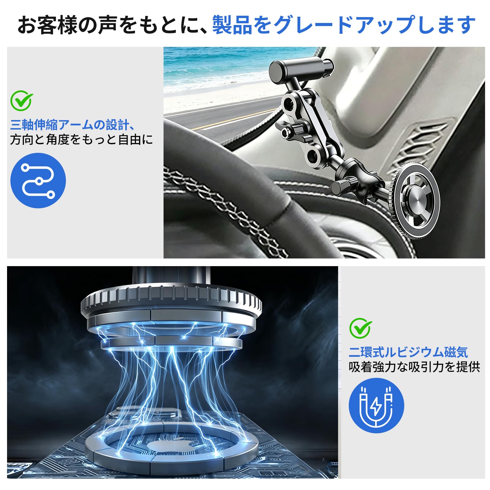 Amazon.co.jp: NV350 キャラバンスマホホルダー マグネット式 Aピラー