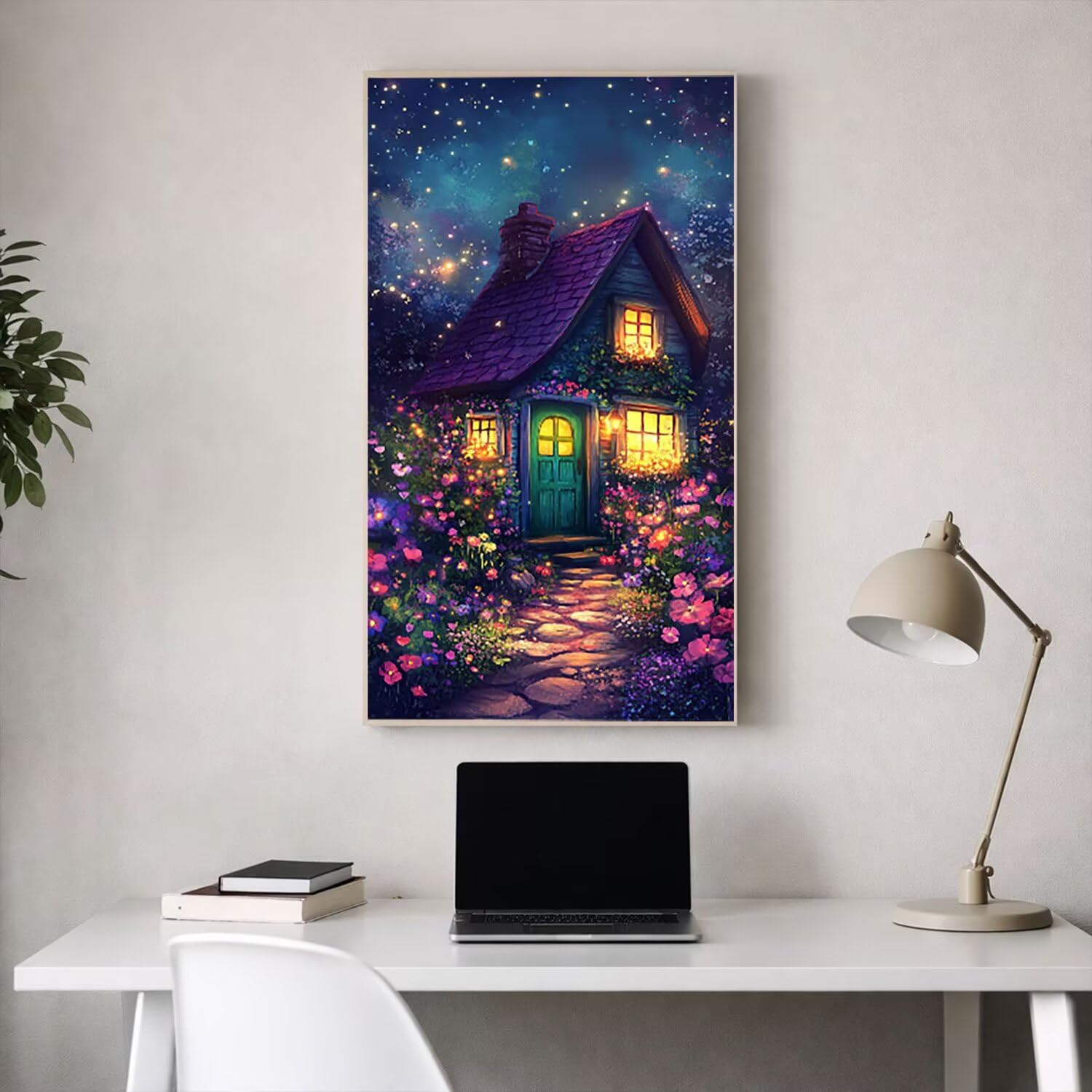 Malowanie według numerów dla dorosłych, kompletny zestaw DIY akrylowe kolorowanki na płótnie 75 x 150 cm, obrazy i pędzle w zestawie, kreatywna aktywność ręczna dla początkujących, dekoracje ścienne