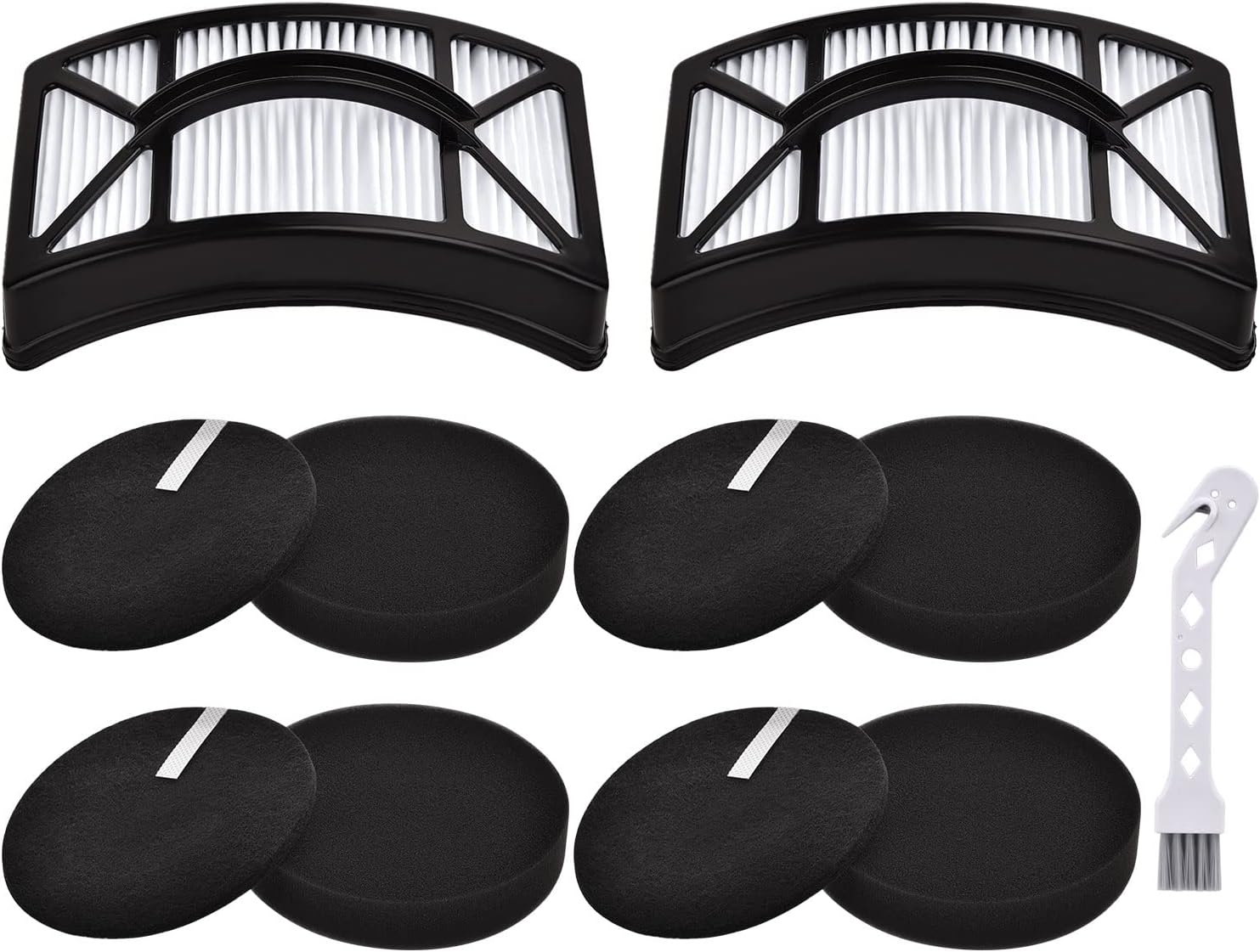 Anewise Filter Replacement for Bissell CleanView 2486, 2487, 2488, 2490, 2492, PowerClean 2494 Vacuum, Compare to Part # 1604130, 1601972, 1608225, 2 HEPA +4 Foam & Felt Filters
