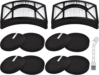 Anewise Filter Replacement for Bissell CleanView 2486, 2487, 2488, 2490, 2492, PowerClean 2494 Vacuum, Compare to Part # 1604130, 1601972, 1608225, 2 HEPA +4 Foam & Felt Filters