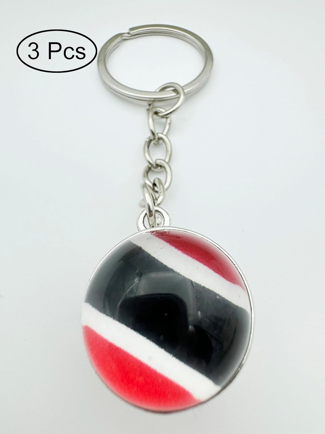 3 Pcs Trinidad Flag Key Chain,Cool Keychain for Car Keys, Stainless Steel Keyrings & Keychains,Used for Home Decoration, Jewelry Hanging Decorations. - Image 2