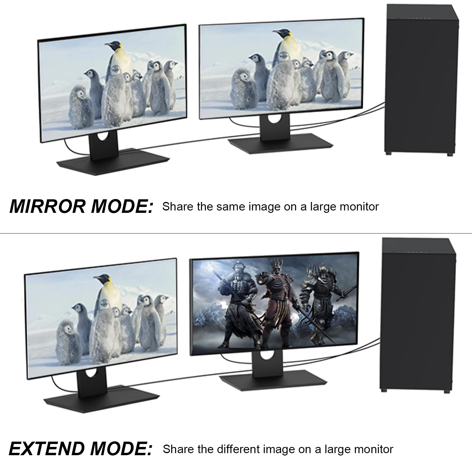 Lot de 2 câbles fins DisplayPort vers HDMI de 0,9 m, câble adaptateur DP vers HDMI, cordon mâle tressé, plaqué or, prend en charge la vidéo et l'audio, convertit le signal pour moniteur DP en HDMI