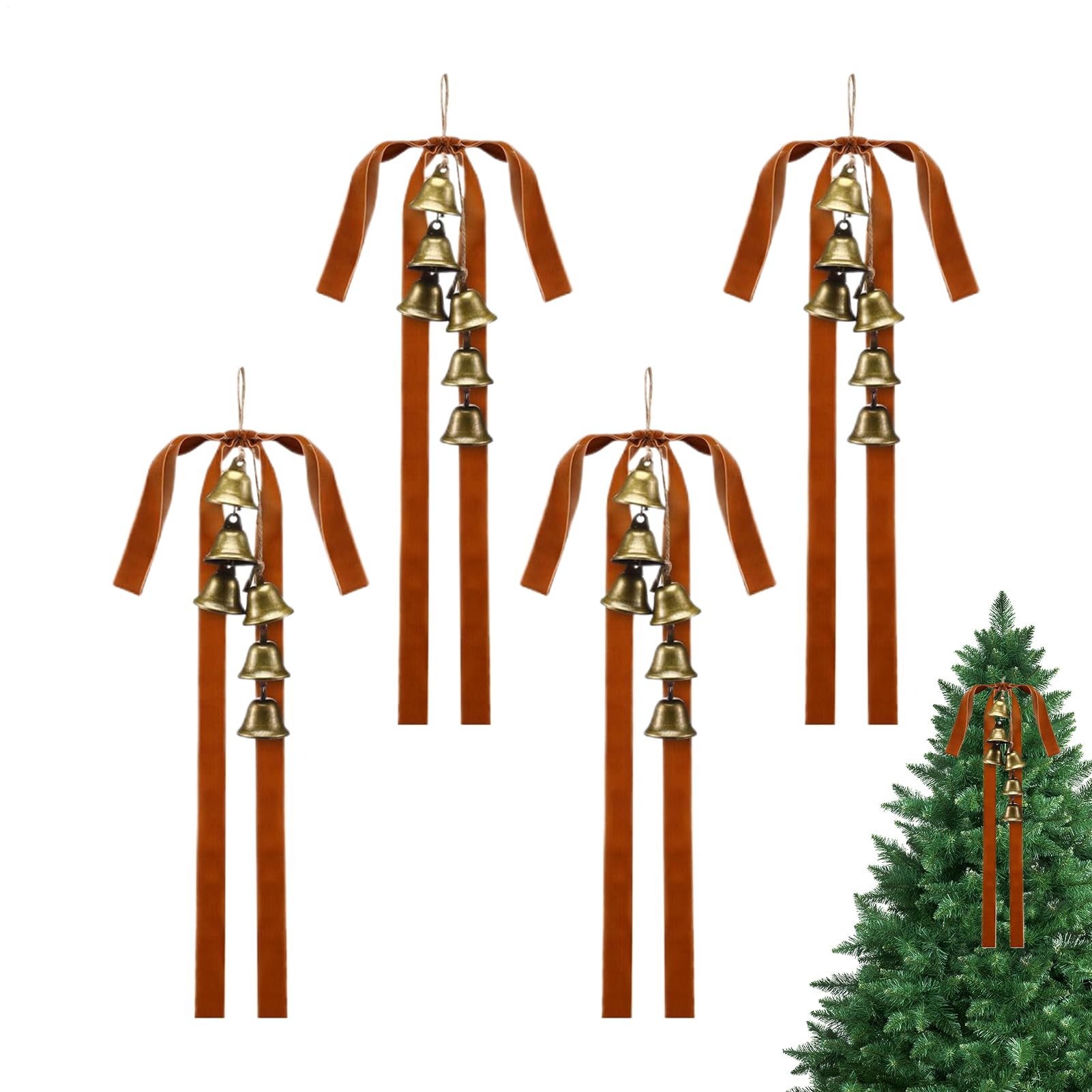 Lazos para árbol de Navidad grandes para adornar la chimenea y escalera 1