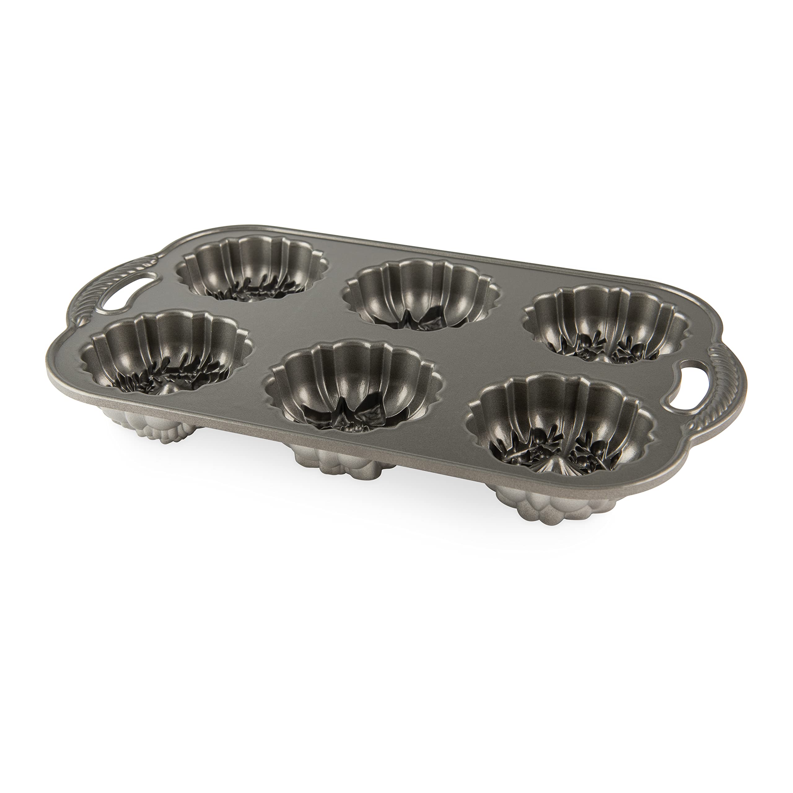 Nordic Ware 94648 Wreathlettes patelnia do ciastek odlewana aluminiowa puszka, srebrna