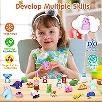 Vista 7 de Paquete de 120 borradores de lápices de animales para niños, mini rompecabezas 3D para desmontar, mascotas de escritorio y juguetes de caja