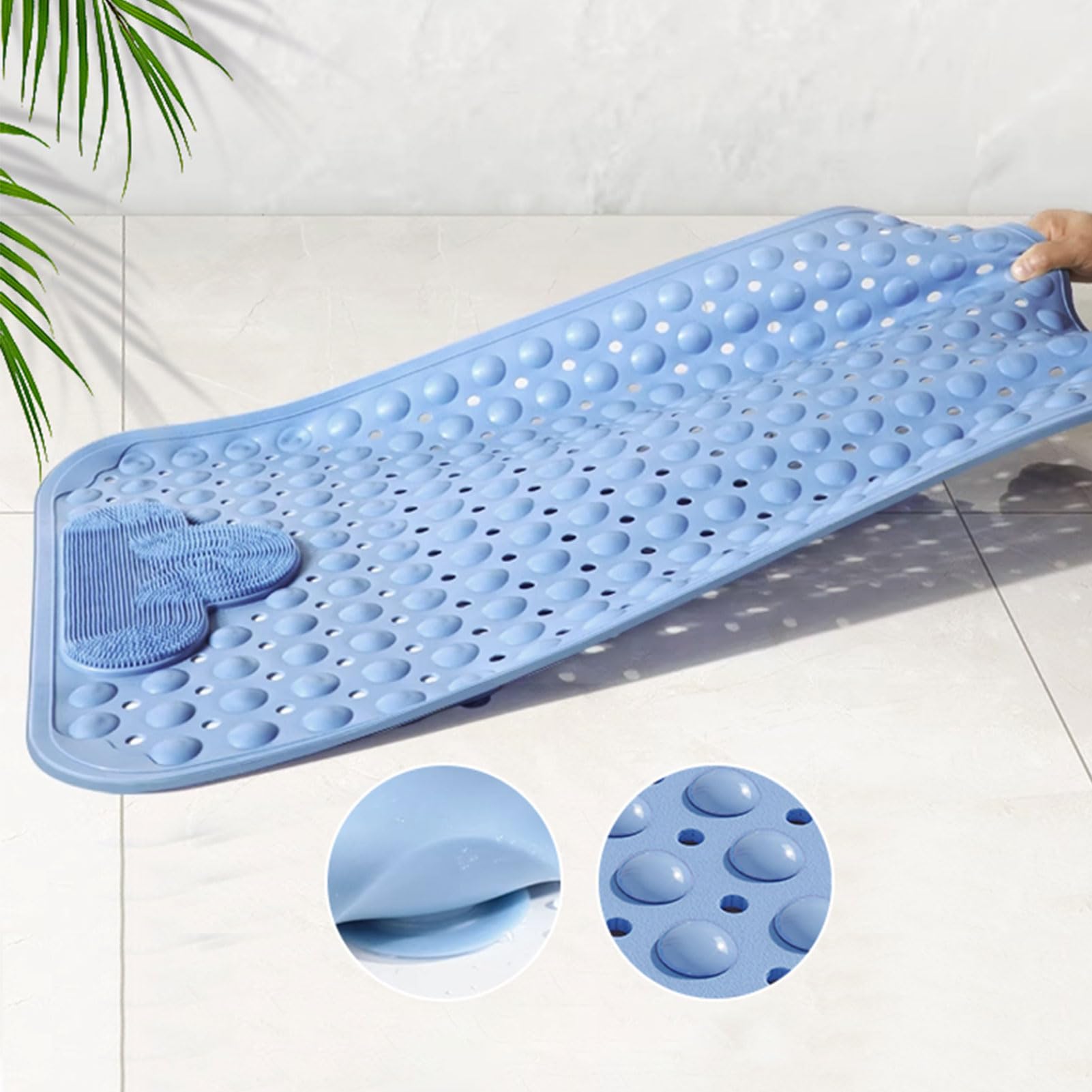 Badewannenmatte rutschfest, Extra Lang Antirutschmatte Badewanne, Duschmatte rutschfest, rutschfeste Badematte, Antirutschmatte Dusche, rutschfesten Badematten, Duschmatte 90 x 60 cm