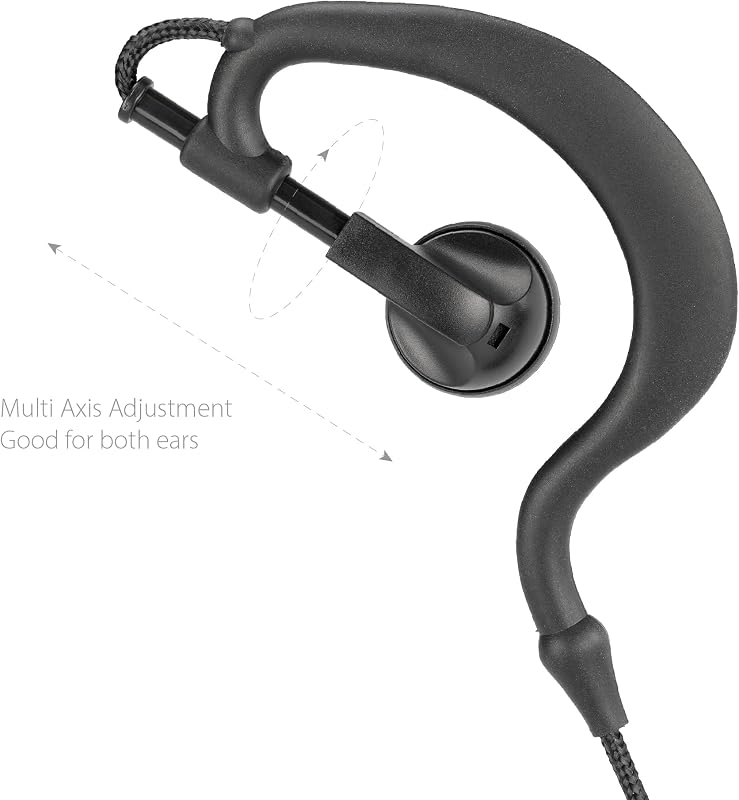 Arrowmax AEH1500-AX G-Shape Earhanger Earphone for Motorola XiR P6628 XIRE8600 E8608 XPR3300 XPR3500e image 3