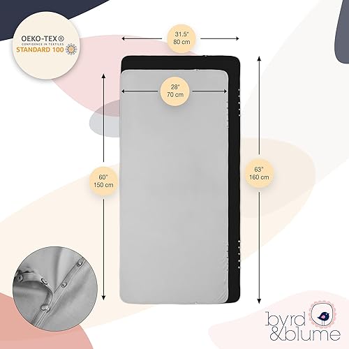 Miniatura 7 de Byrd & Blume Funda de lactancia de maternidad, transpirable, ligera, para lactancia, chal envolvente, bufanda, poncho, broches ajustables, cobertura