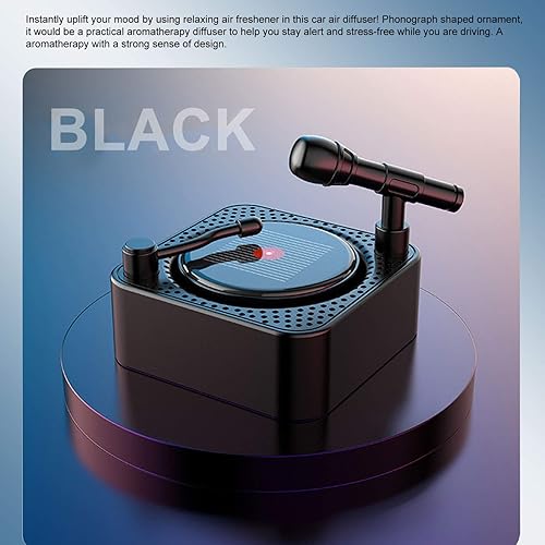 Miniatura 7 de Healeved Ambientador de coche 2 unids coche difusor coche Record perfume ambientador tocadiscos figura aroma solar decoración aroma coche