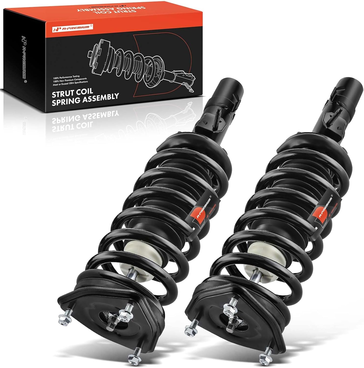 A-Premium Front Struts Compatible with Infiniti G35 [AWD] 2004-2006 - 2x Replacement Suspension Complete Strut Assembly Shock with Coil Spring