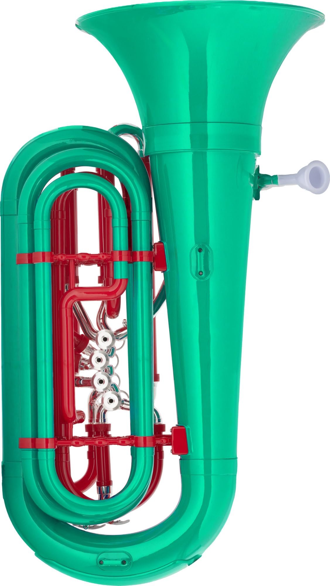 Classic Cantabile KT-30PL MardiBrass Tuba Bb en plastique ABS, léger et stable, pavillon et mécanisme en laiton. Inclus housse et embouchure. Couleur vert.