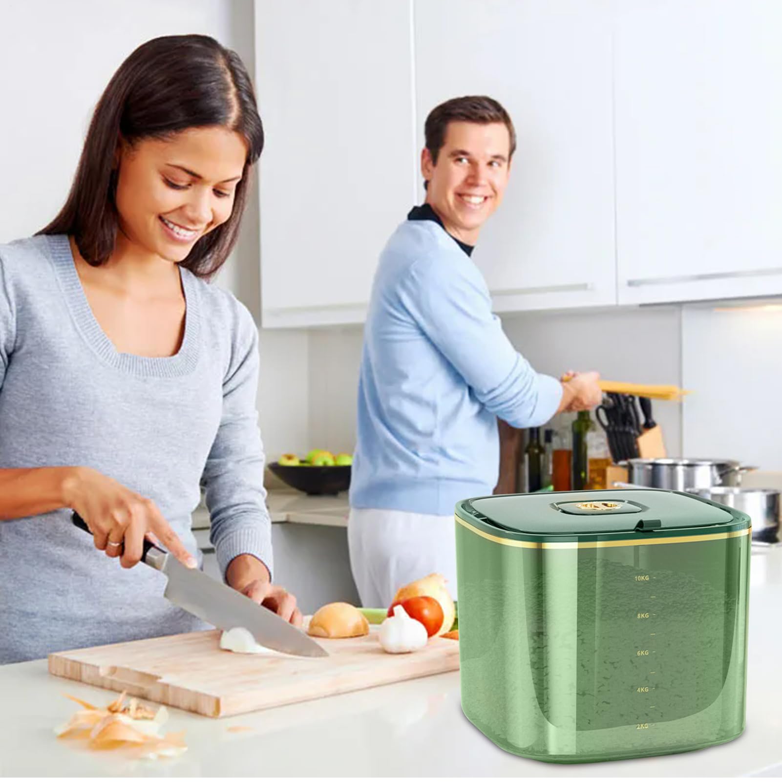 Recipiente de almacenamiento de alimentos secos, hermético, soporte de