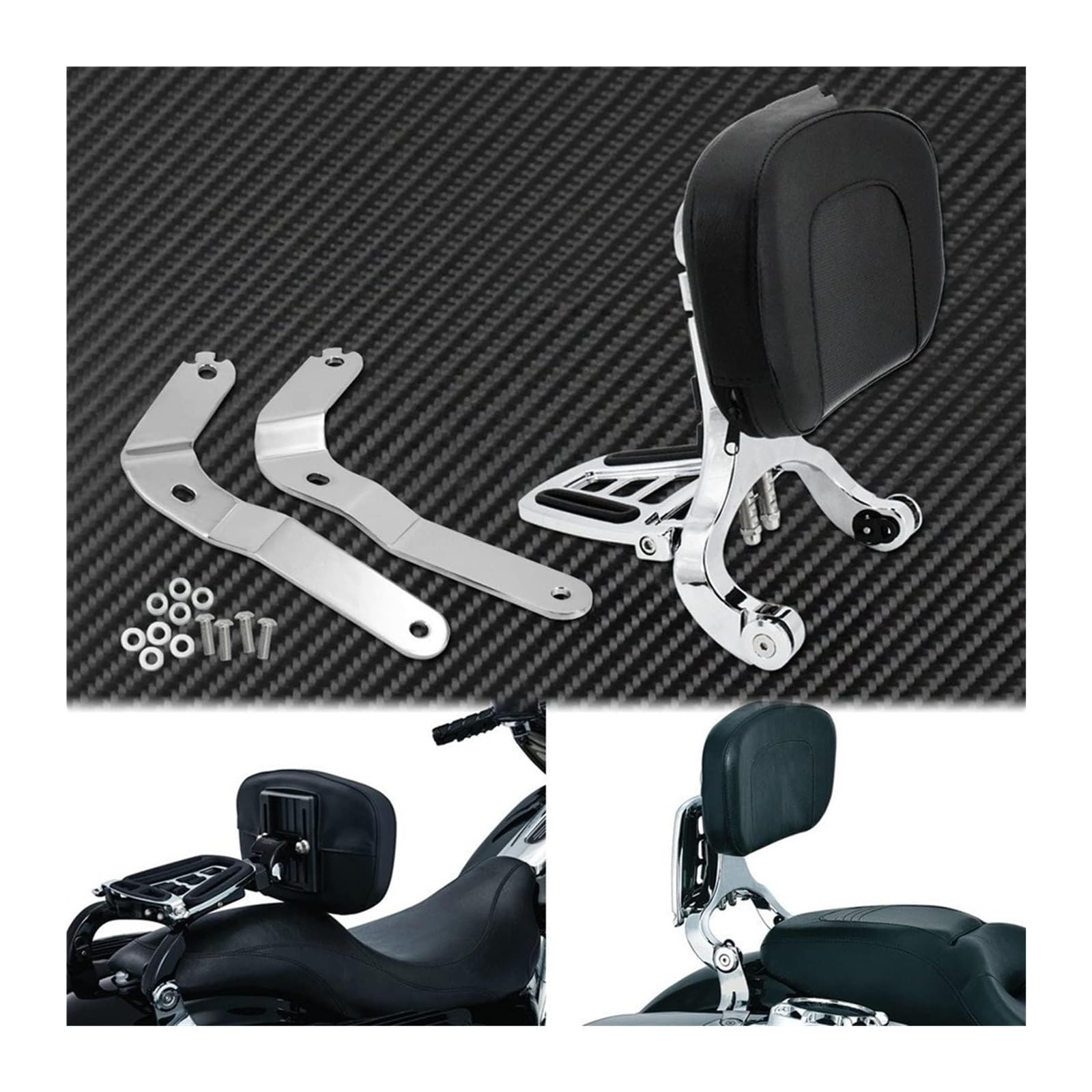 Portaequipajes Moto para Street 750 2018 2019 2020 Respaldo Multiusos para Asiento De Conductor Y Pasajero con Portaequipajes Plegable Trasero para Motocicleta
