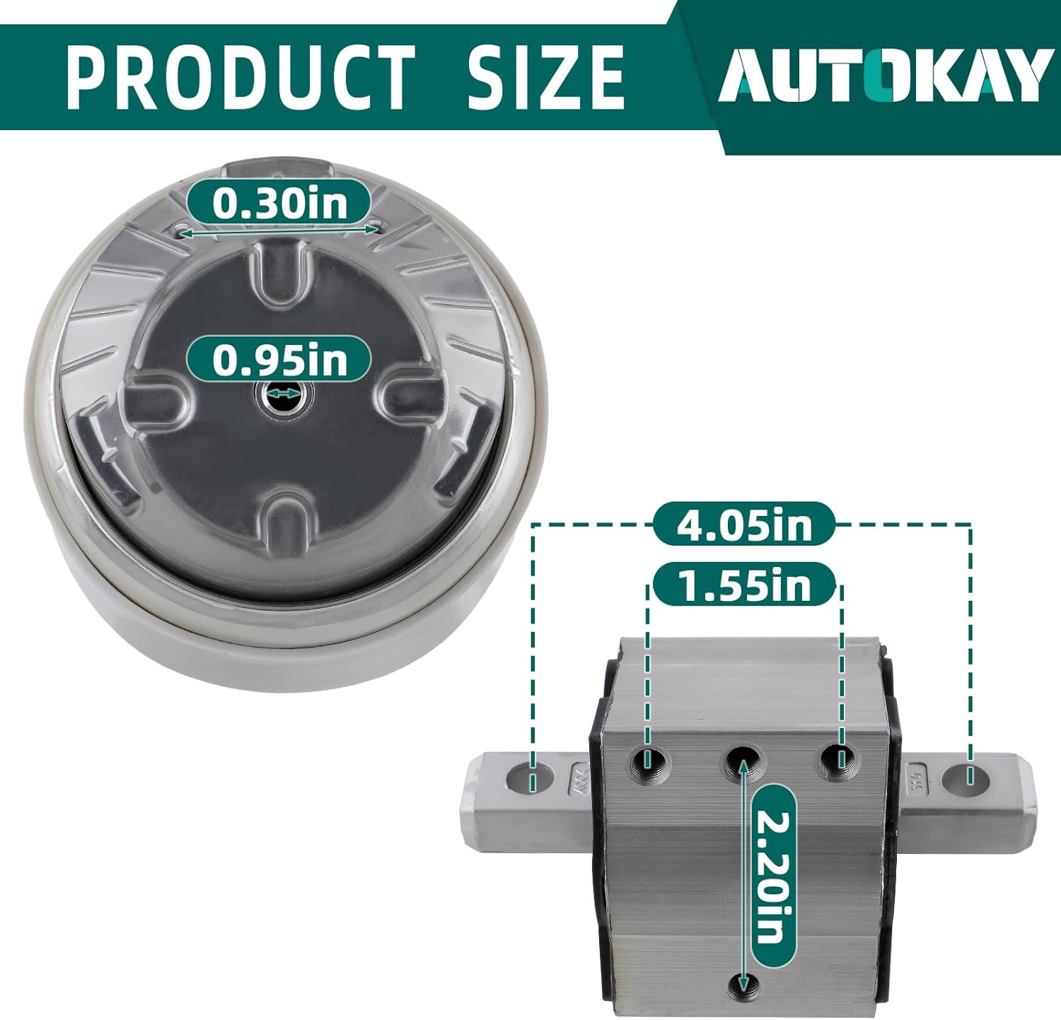 AUTOKAY Hydraulic Engine & Transmission Mount Set for Mercedes Benz C280 CLK320 E320 Engine Motor Mount Hydraulic Set 104-1757 2022404917 2032400517, 3 PCS