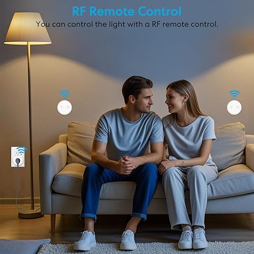Miniatura 10 de LoraTap Mini adaptador de enchufe de control remoto con control remoto interruptor de luz inalámbrico de rango de 656 pies para electrodomésticos no