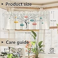 Vista 103 de Cenefas de cocina modernas con patrón de cobre marrón dorado para ventanas, cenefas opacas abstractas de marcas de arañazos y cortinas opacas