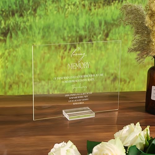 Miniatura 17 de UNIQOOO Paquete de 6 letreros acrílicos esmerilados en blanco para mesa de boda, 11 x 14 pulgadas, hoja acrílica para soporte de números de mesa