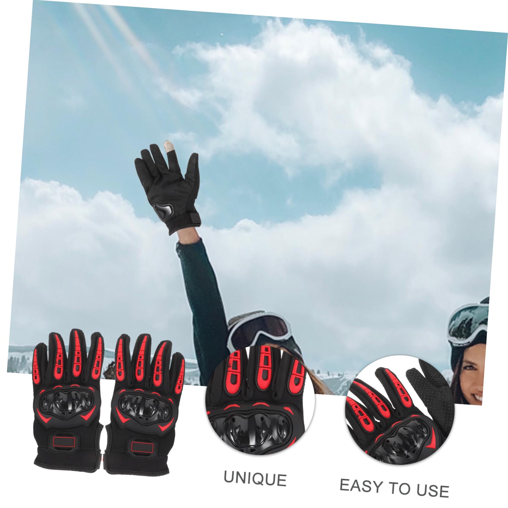 balacoo Men's Cycling Gloves Drop Resistant Motorcycle Gloves Touchscreen Windproof Waterproof Thermal for Cold Weather