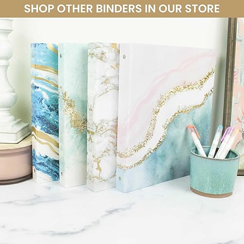 Miniatura 6 de bloom daily planners Carpeta de moda de 3 anillos (10 x 11.5 pulgadas), anillo de 1 pulgada, Daydream Believer